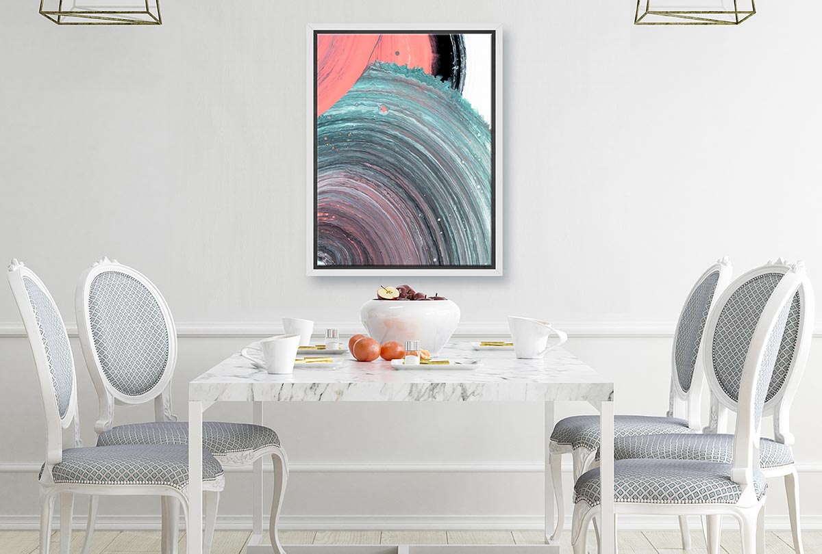 Pink Green Circles Abstract | Canvas Wall Art Print - Final Touch Decor