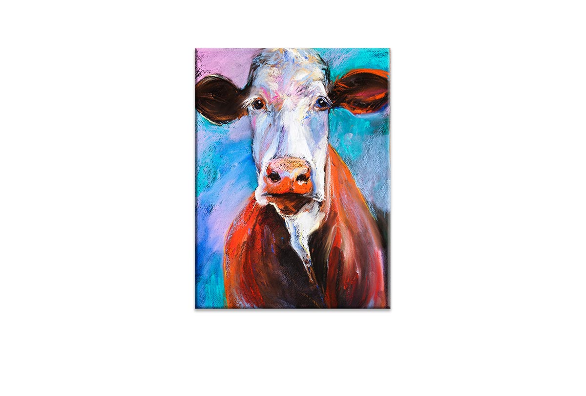 Brown Cow Abstract | Canvas Wall Art Print - Final Touch Decor