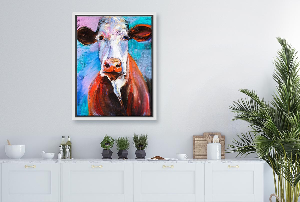 Brown Cow Abstract | Canvas Wall Art Print - Final Touch Decor
