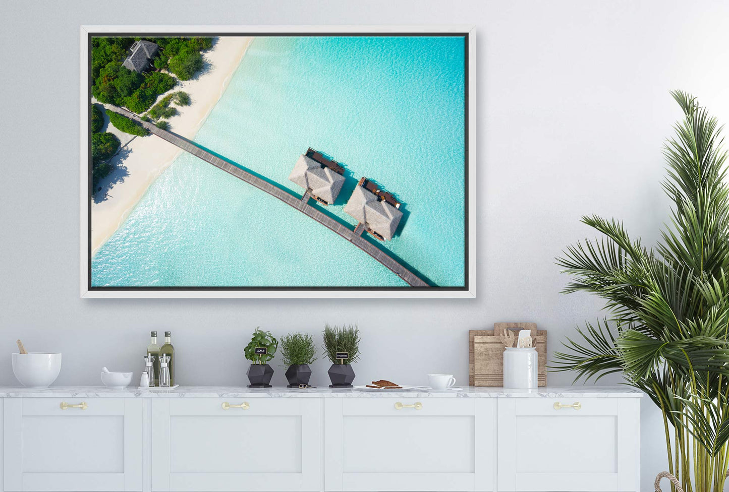 Tropical Island Bure | Canvas Wall Art Print - Final Touch Decor