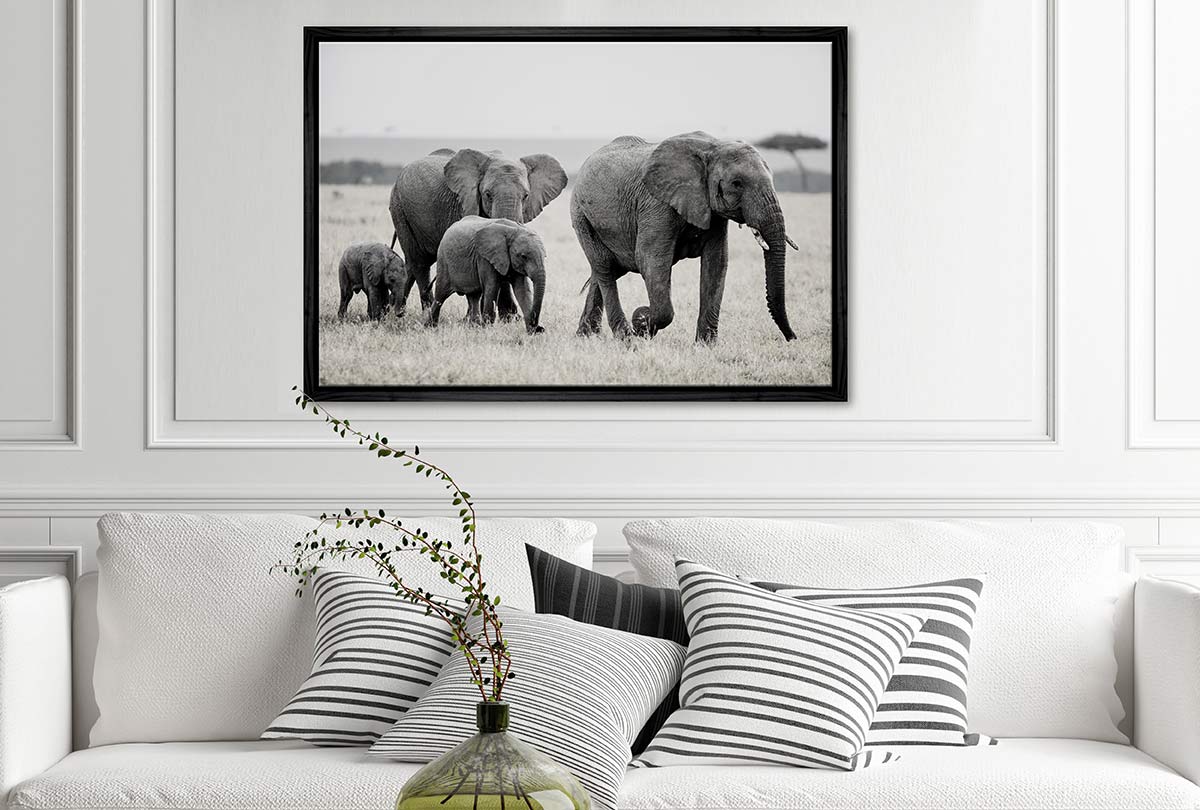 Elephant Family | Canvas Wall Art Print - Final Touch Decor