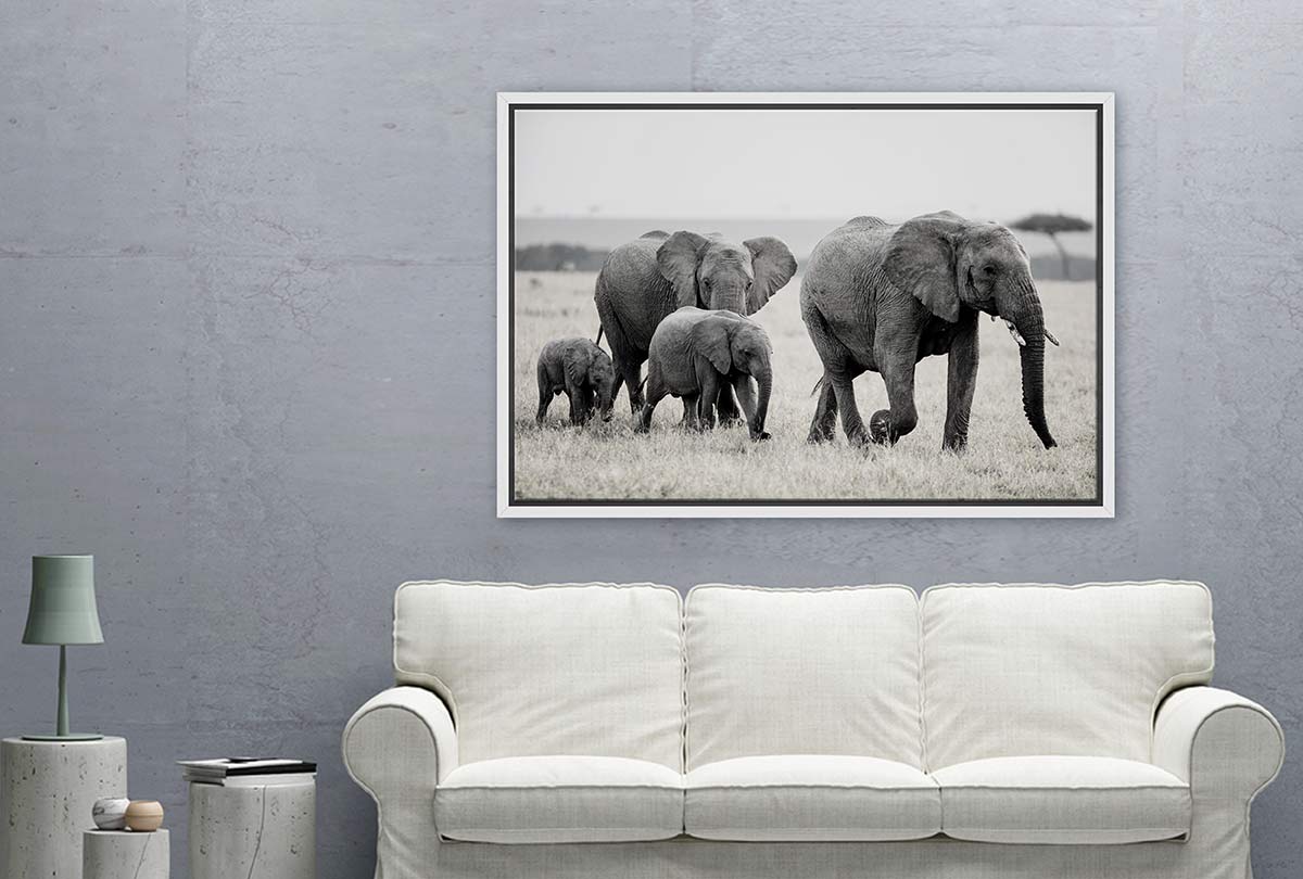Elephant Family | Canvas Wall Art Print - Final Touch Decor