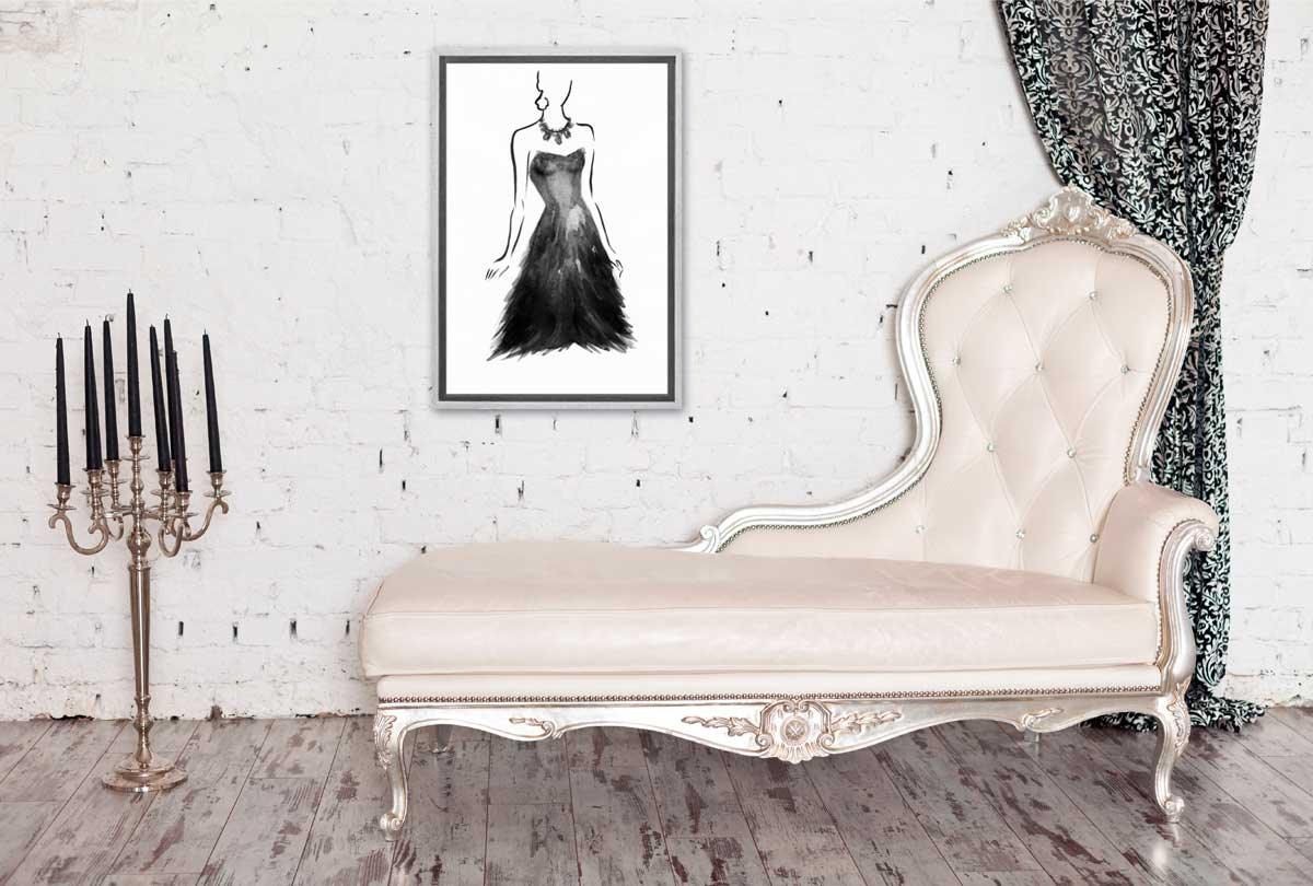 Glamorous Dress | Fashion Wall Art Print - Final Touch Decor