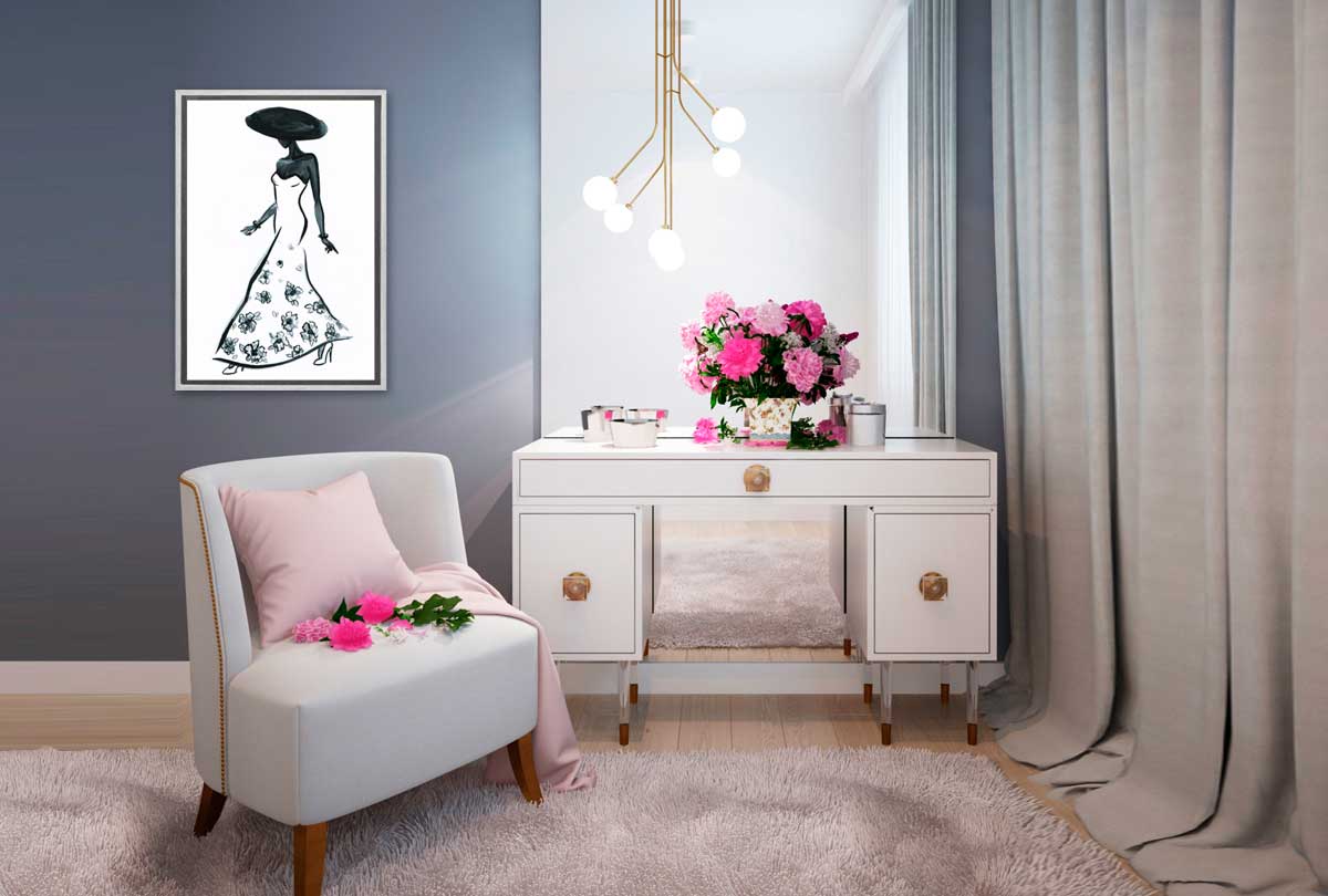 Glamorous Dress 4 | Fashion Wall Art Print - Final Touch Decor