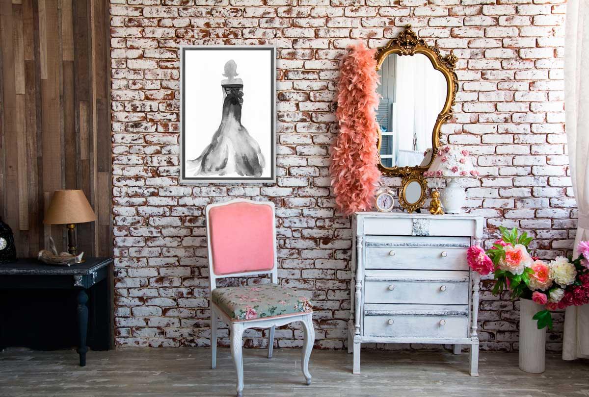 Glamorous Dress 6 | Fashion Canvas Wall Art Print - Final Touch Decor