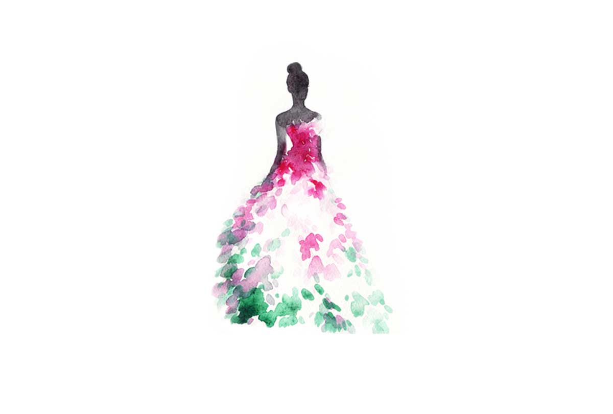 Glamorous Pink Dress | Fashion Canvas Wall Art Decor - Final Touch Decor