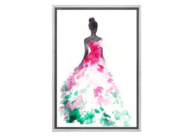 Glamorous Pink Dress | Fashion Canvas Wall Art Decor - Final Touch Decor