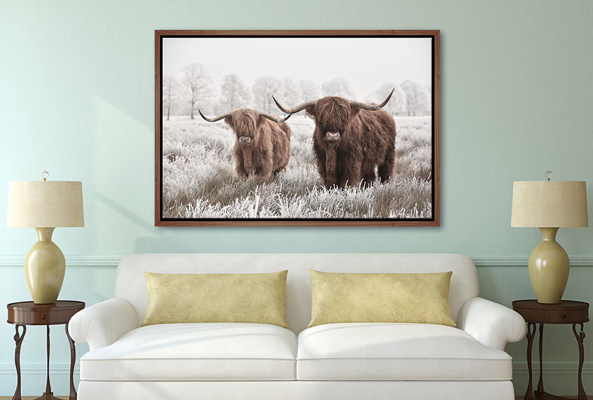 Highland Cows | Canvas Wall Art Print - Final Touch Decor