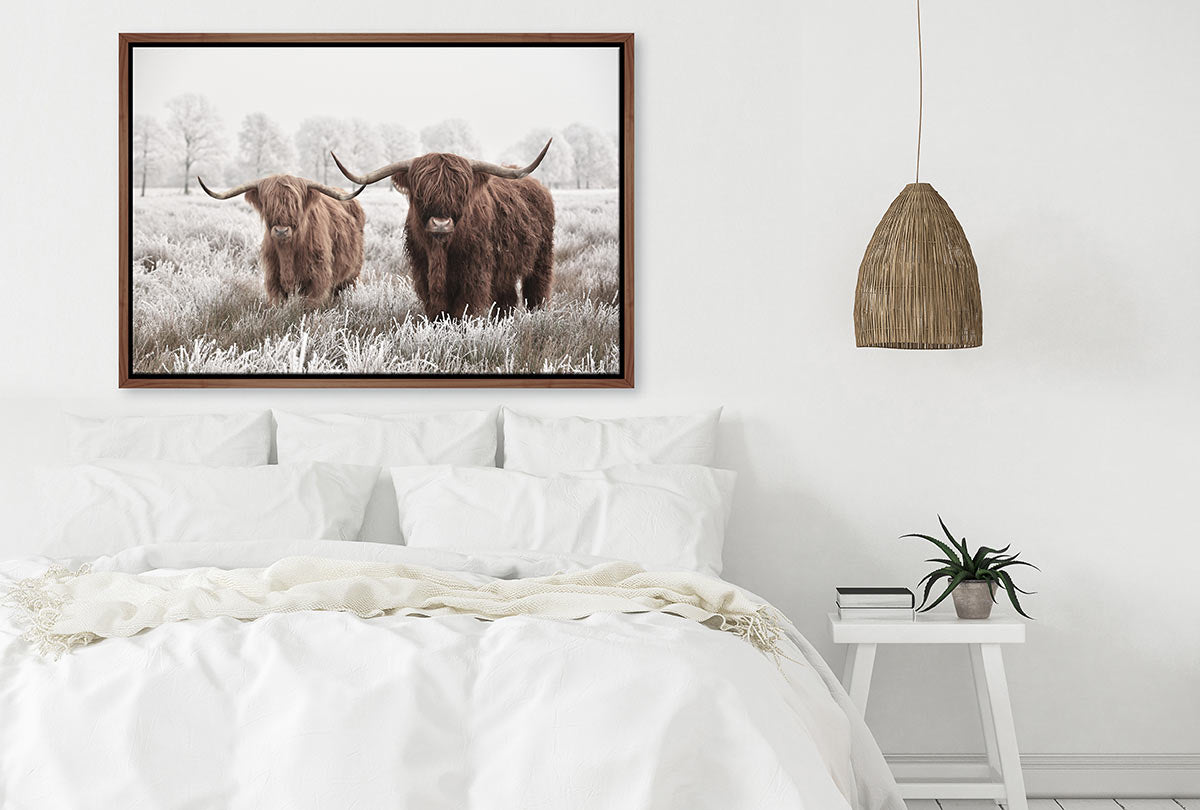 Highland Cows | Canvas Wall Art Print - Final Touch Decor