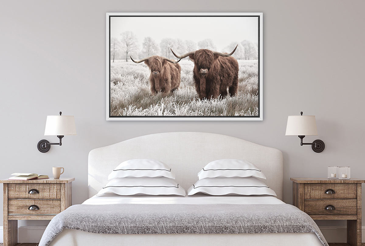 Highland Cows | Canvas Wall Art Print - Final Touch Decor