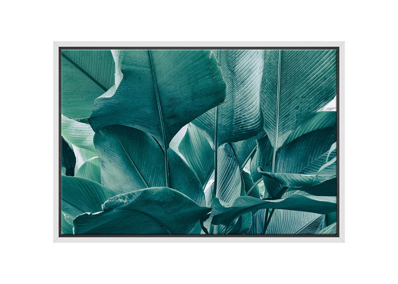 Tropical Leaves Blue Tone | Canvas Wall Art Print - Final Touch Decor