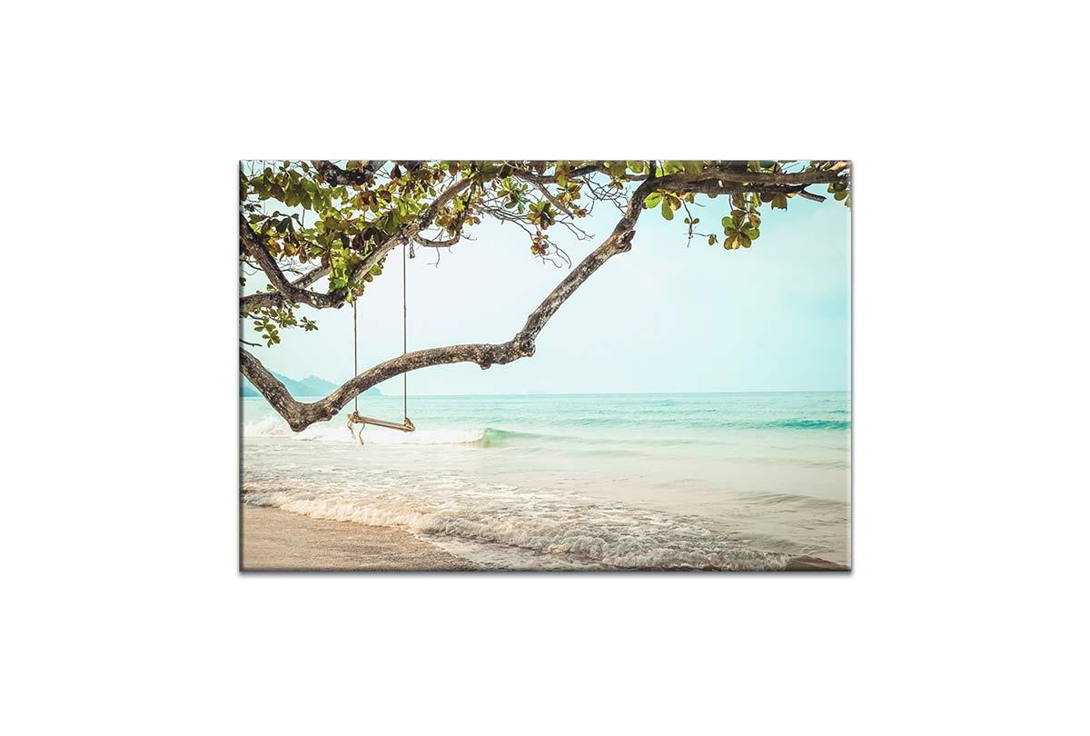Tropical Beach Swing | Coastal Wall Art Print - Final Touch Decor