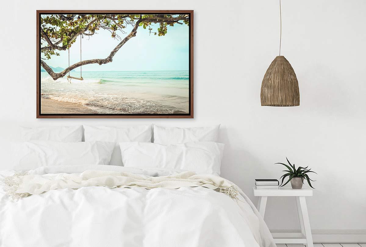 Tropical Beach Swing | Coastal Wall Art Print - Final Touch Decor