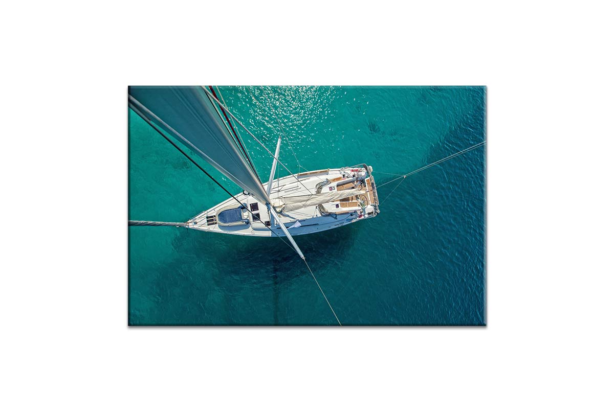 Yacht from Above | Canvas Wall Art Print - Final Touch Decor