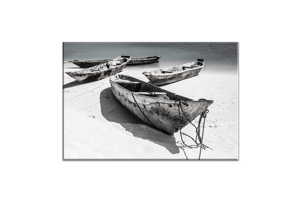 Rustic Boats on Beach | Canvas Wall Art Print - Final Touch Decor