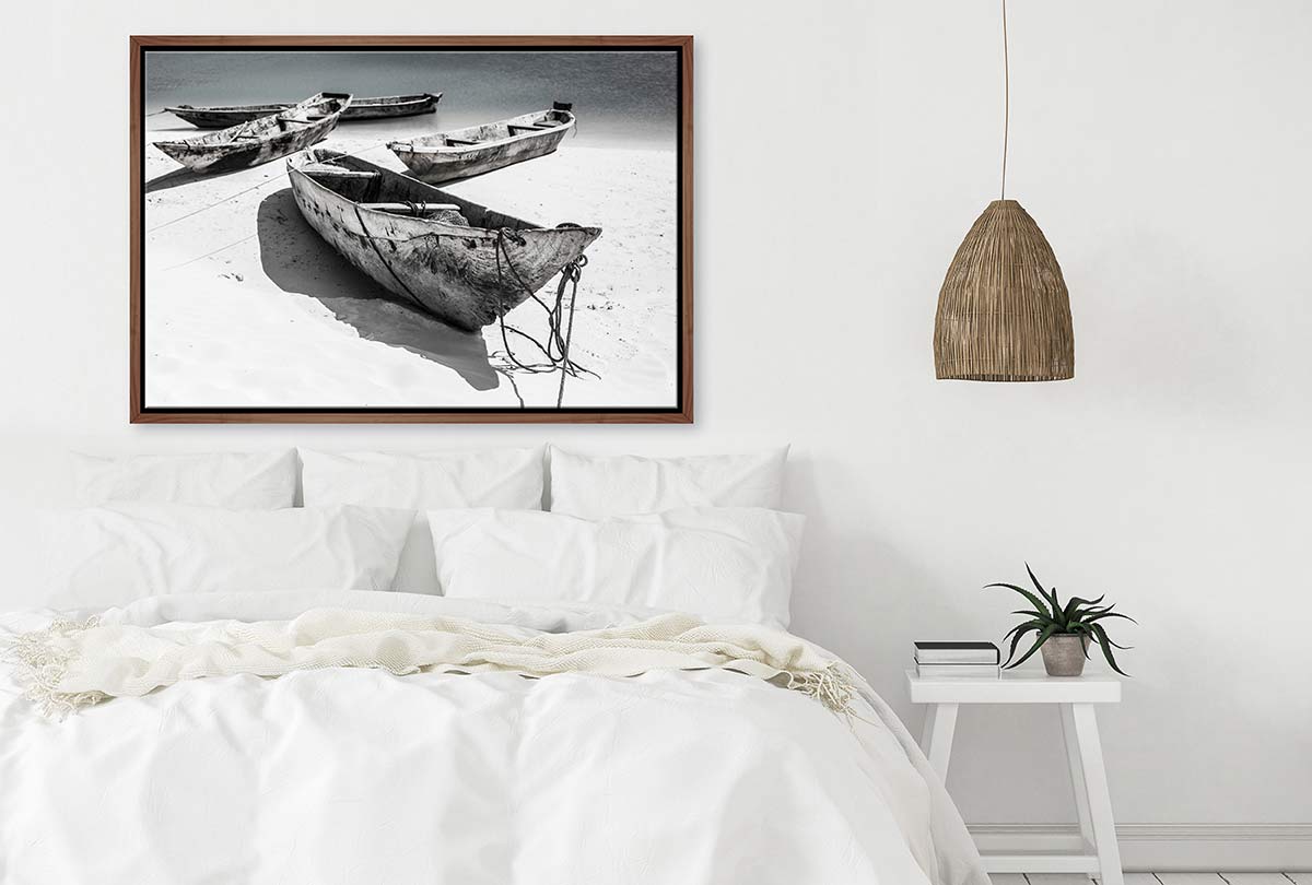Rustic Boats on Beach | Canvas Wall Art Print - Final Touch Decor