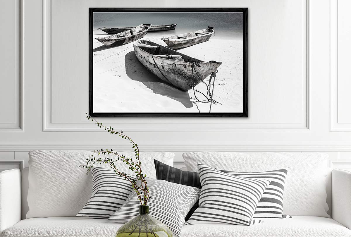 Rustic Boats on Beach | Canvas Wall Art Print - Final Touch Decor
