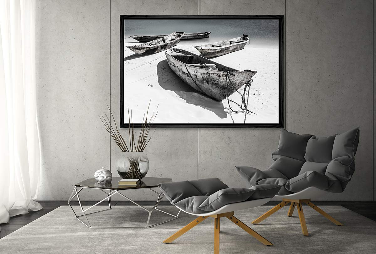 Rustic Boats on Beach | Canvas Wall Art Print - Final Touch Decor