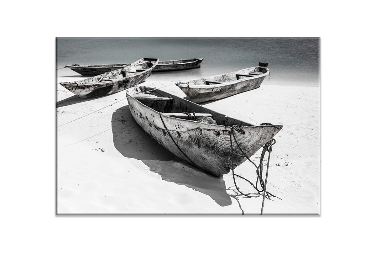 Rustic Boats on Beach | Canvas Wall Art Print - Final Touch Decor
