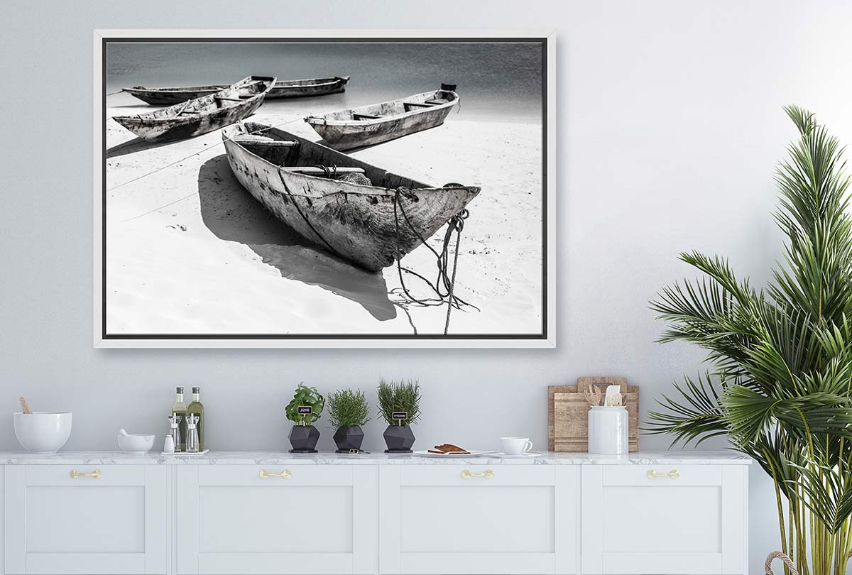 Rustic Boats on Beach | Canvas Wall Art Print - Final Touch Decor