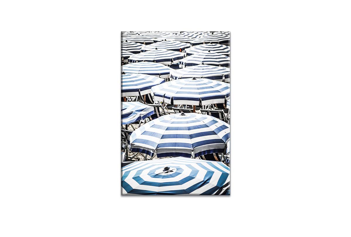 Blue Beach Umbrella 1 | Canvas Wall Art Print - Final Touch Decor