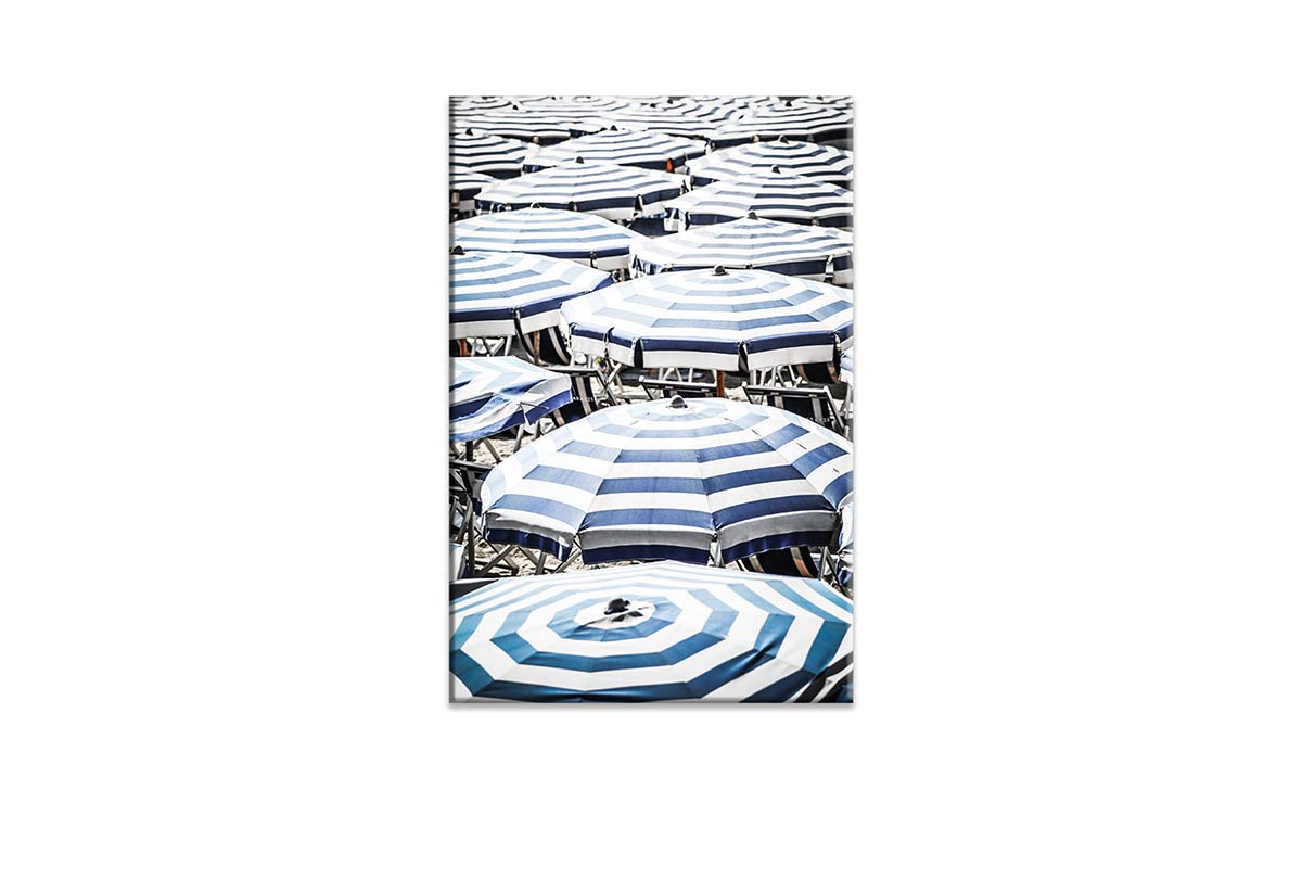 Blue Beach Umbrella 1 | Canvas Wall Art Print - Final Touch Decor