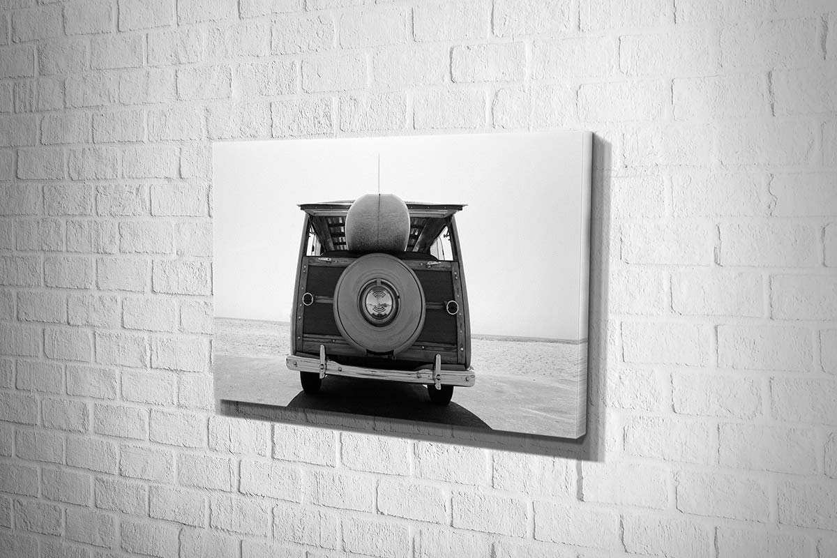 Retro Van with Surfboard | Canvas Wall Art Print - Final Touch Decor