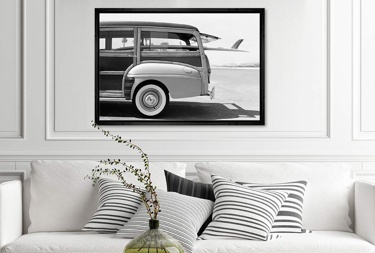 Retro Van with Surfboard 2 | Canvas Wall Art Print - Final Touch Decor