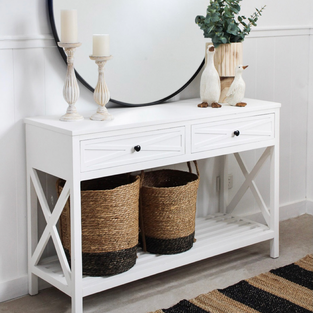 Coastal Console White - Final Touch Decor