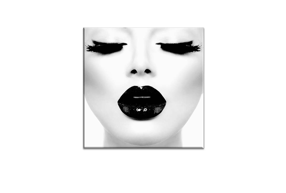Black Lips 2 | | Fashion Canvas Wall Art Print - Final Touch Decor