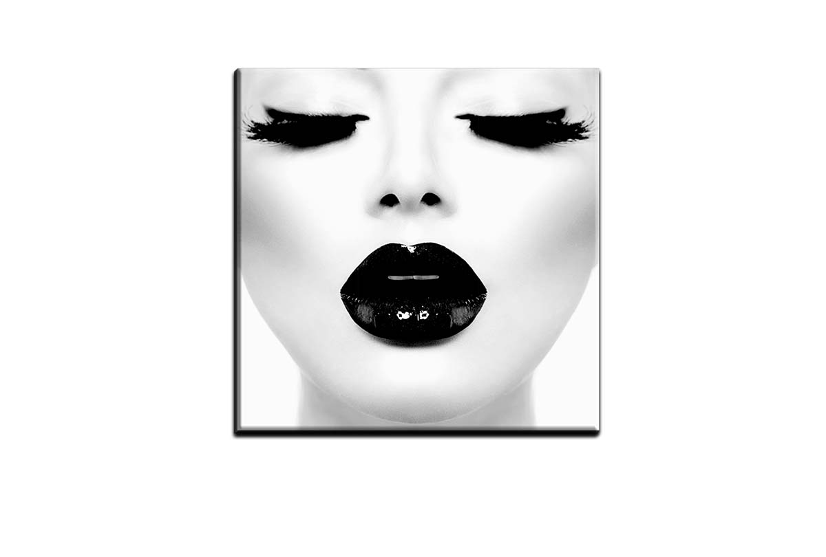Black Lips 2 | | Fashion Canvas Wall Art Print - Final Touch Decor