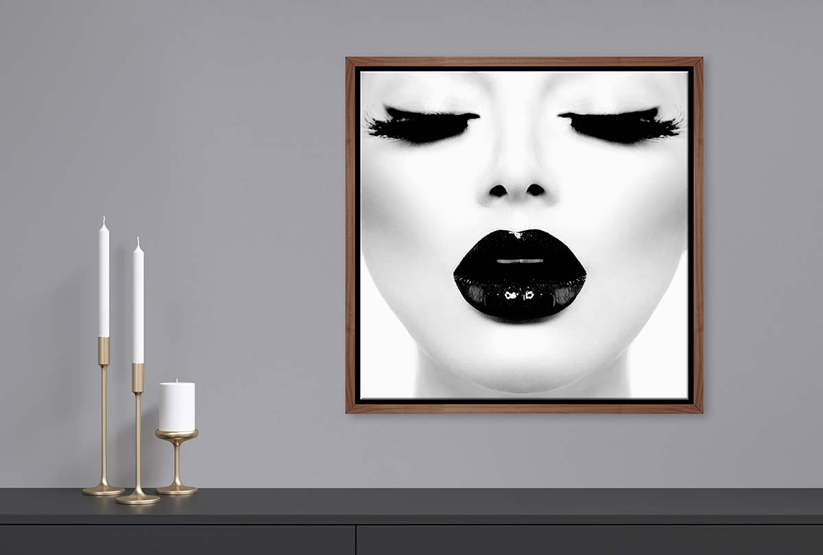 Black Lips 2 | | Fashion Canvas Wall Art Print - Final Touch Decor