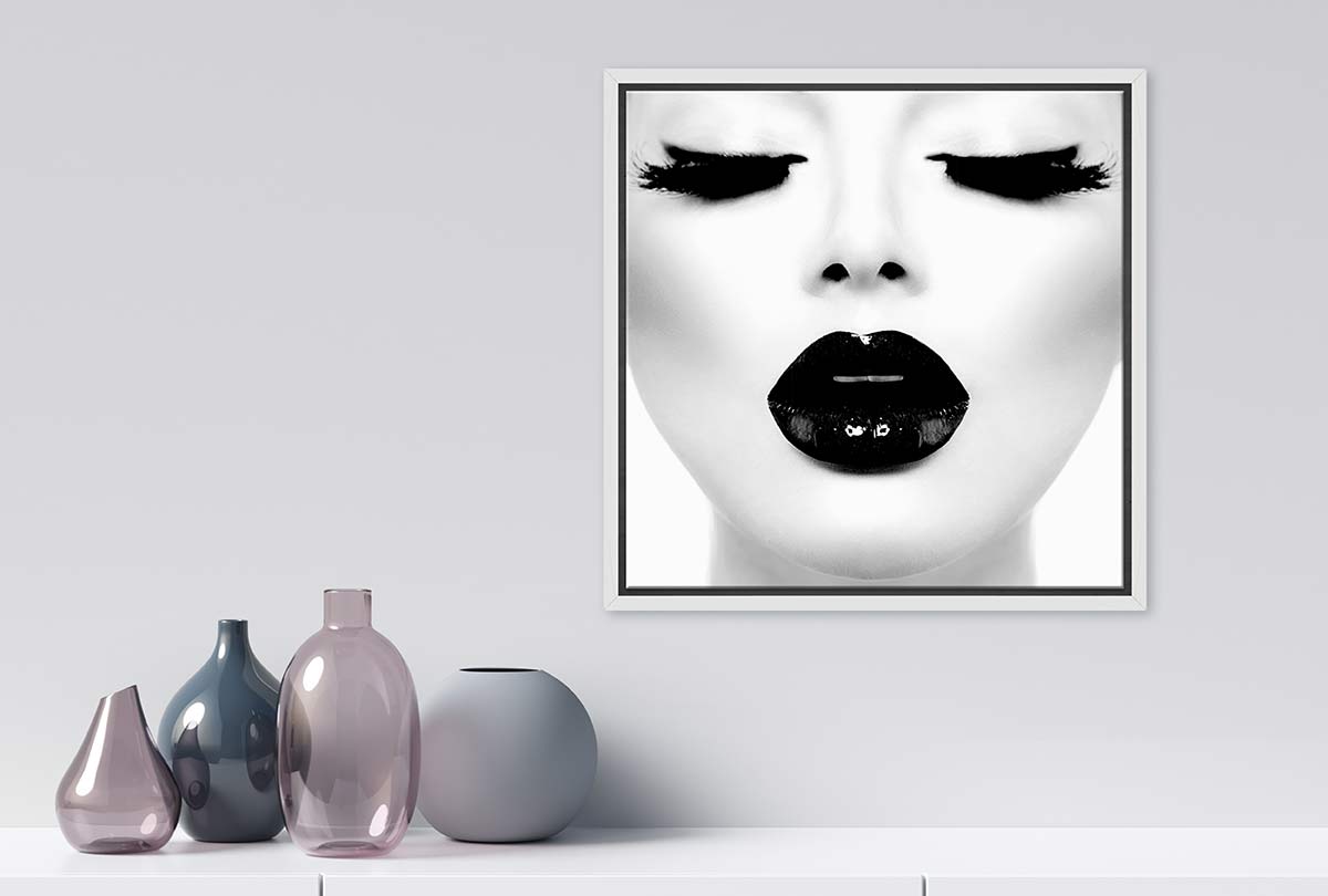 Black Lips 2 | | Fashion Canvas Wall Art Print - Final Touch Decor