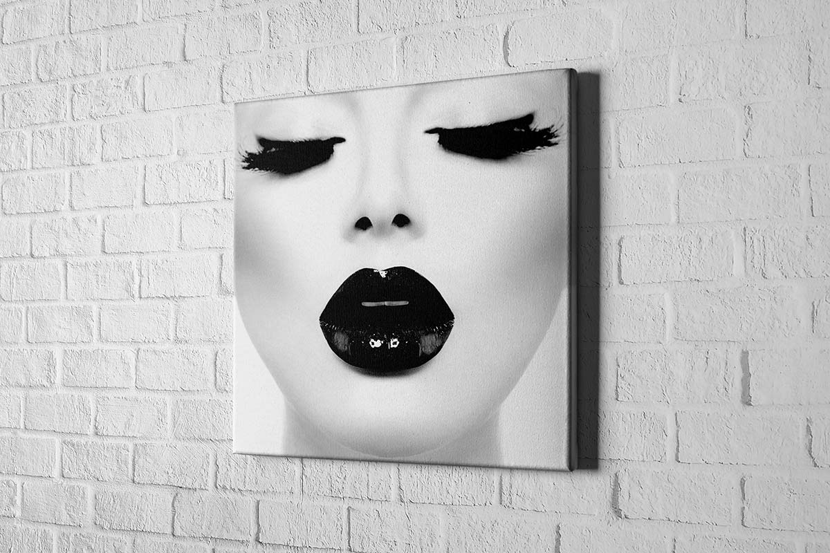 Black Lips 2 | | Fashion Canvas Wall Art Print - Final Touch Decor