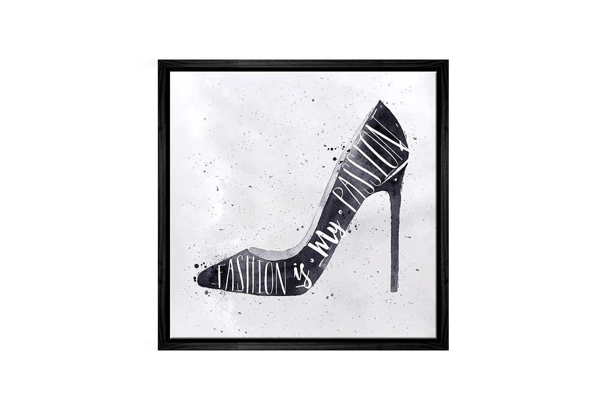 Fashion Is My Passion Stiletto | Fashion Canvas Wall Art Print - Final Touch Decor