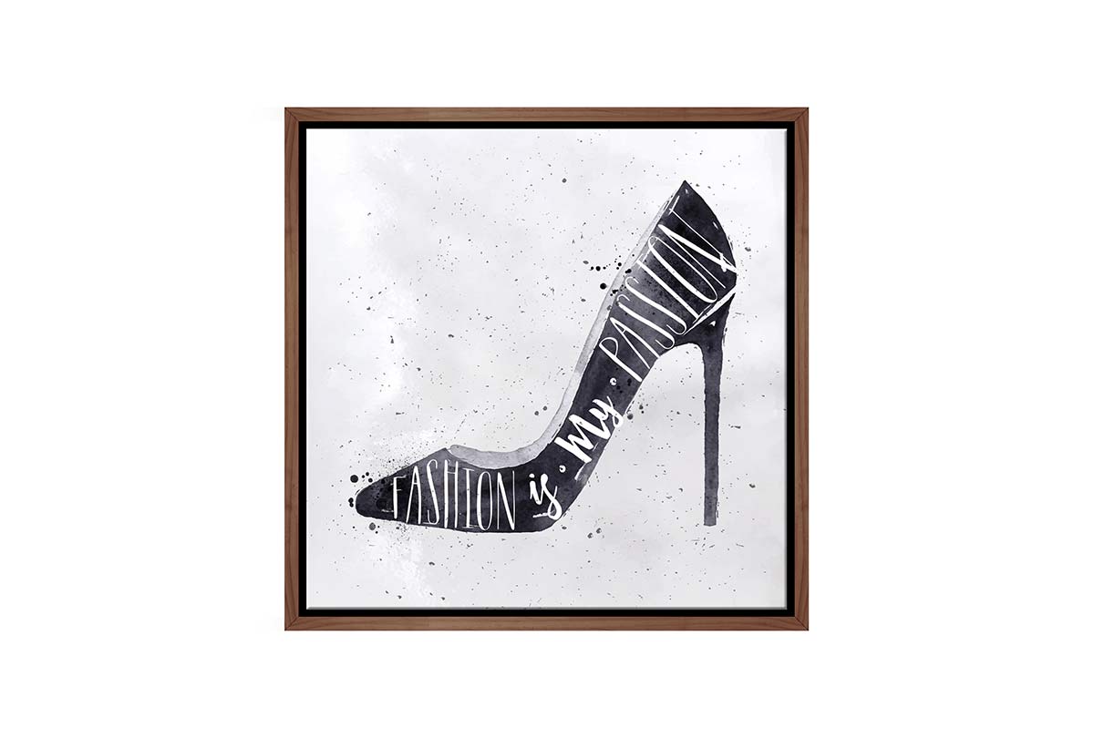 Fashion Is My Passion Stiletto | Fashion Canvas Wall Art Print - Final Touch Decor
