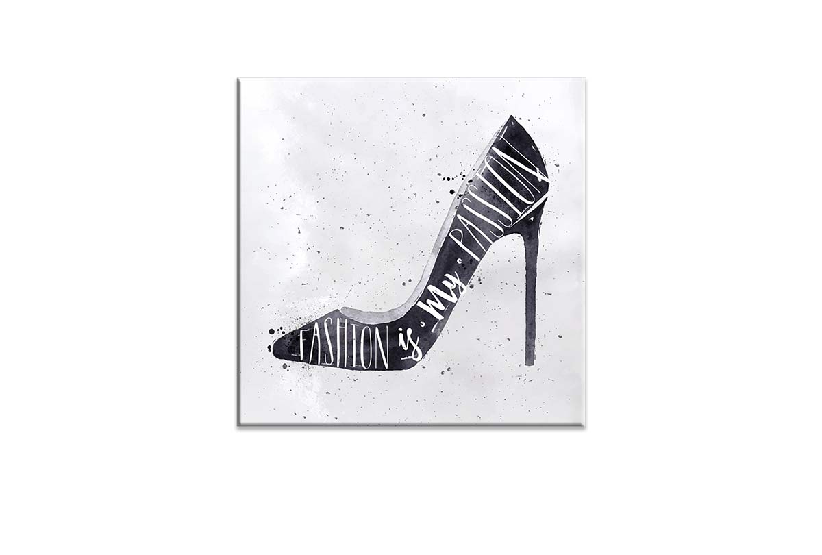 Fashion Is My Passion Stiletto | Fashion Canvas Wall Art Print - Final Touch Decor