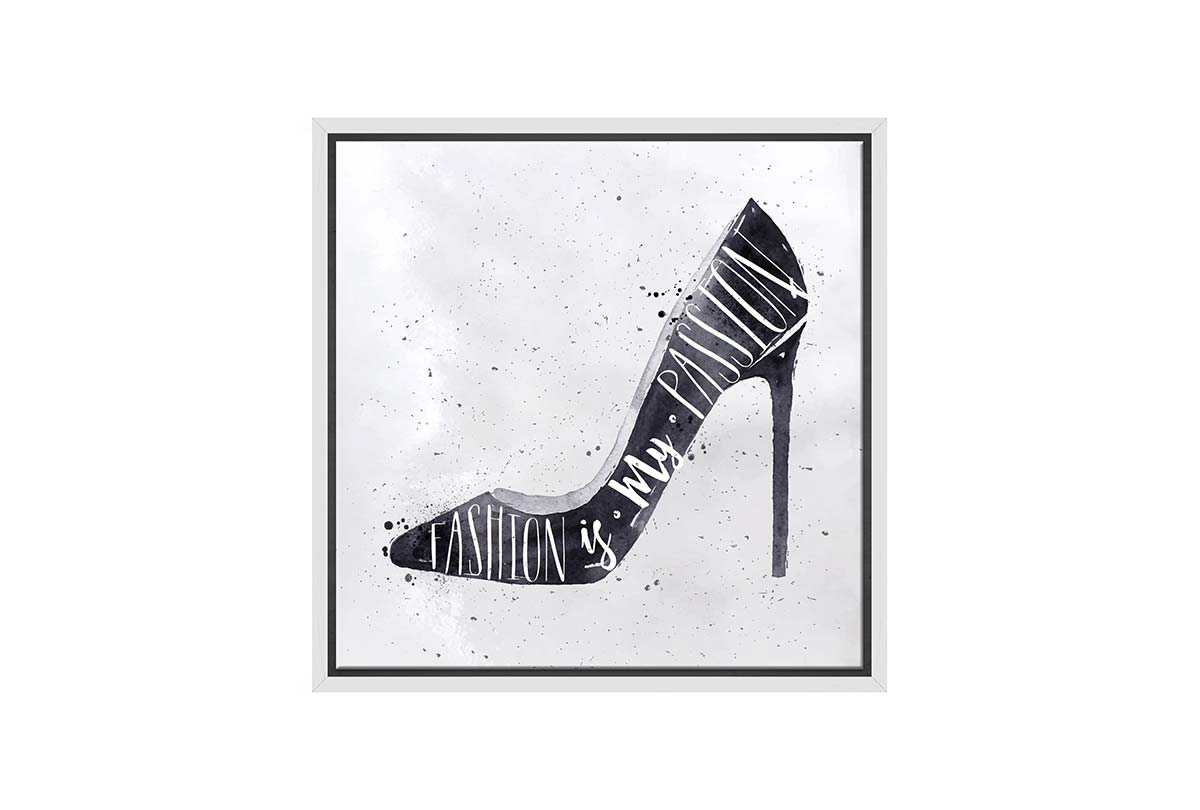 Fashion Is My Passion Stiletto | Fashion Canvas Wall Art Print - Final Touch Decor