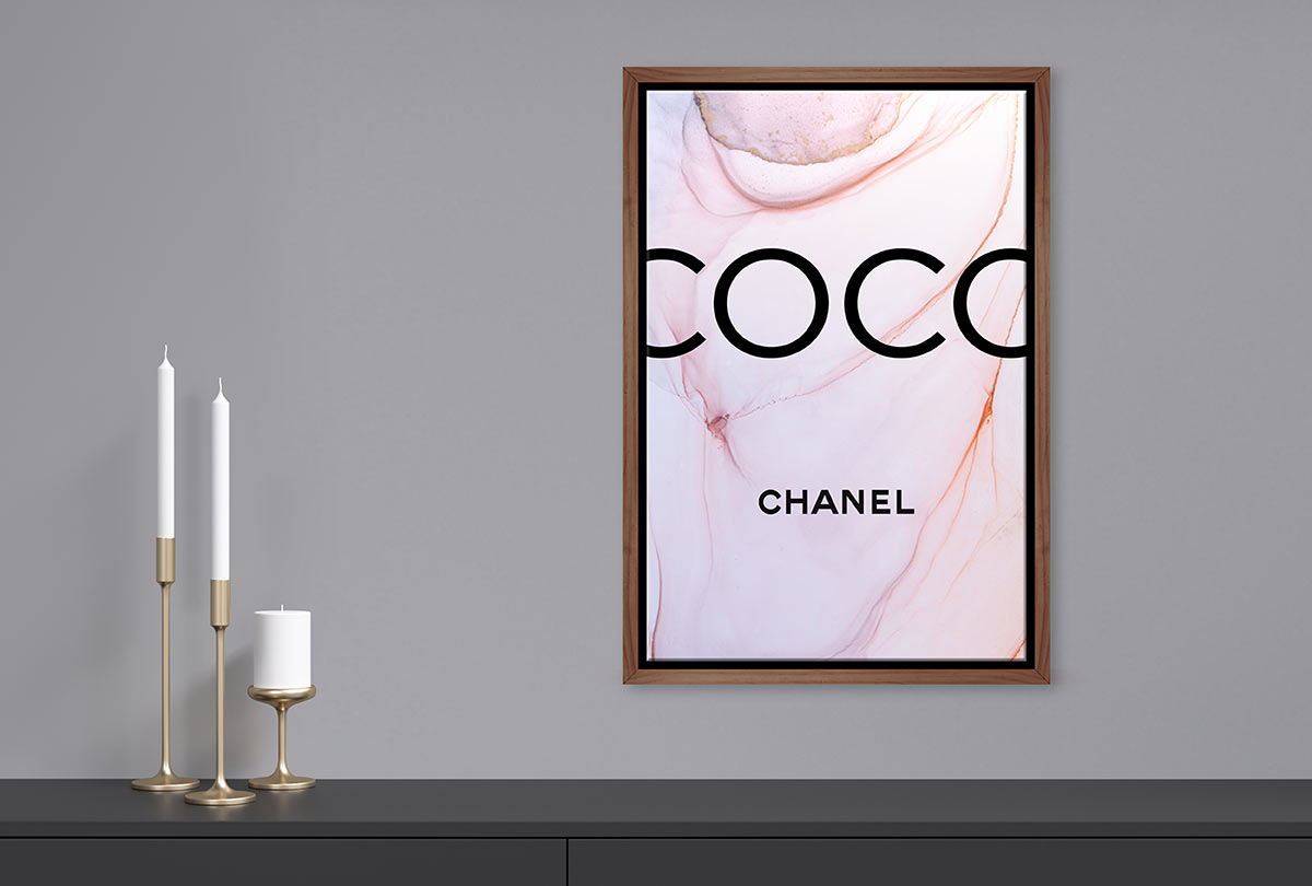 Coco Chanel Pink | Fashion Canvas Wall Art Print - Final Touch Decor