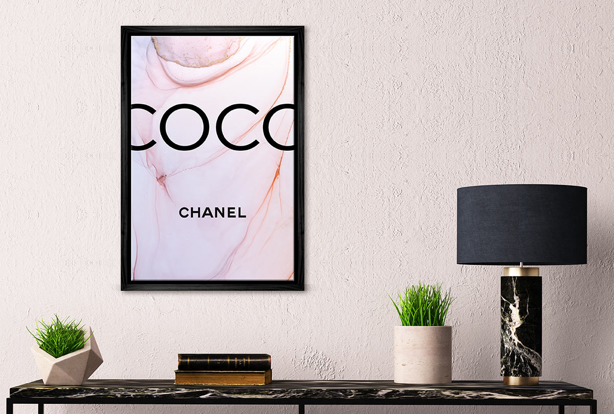 Coco Chanel Pink | Fashion Canvas Wall Art Print - Final Touch Decor