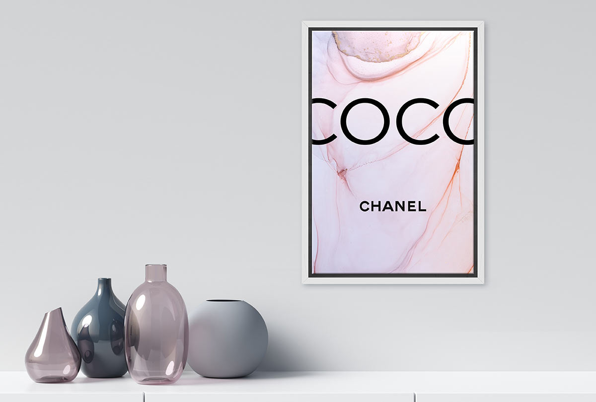 Coco Chanel Pink | Fashion Canvas Wall Art Print - Final Touch Decor