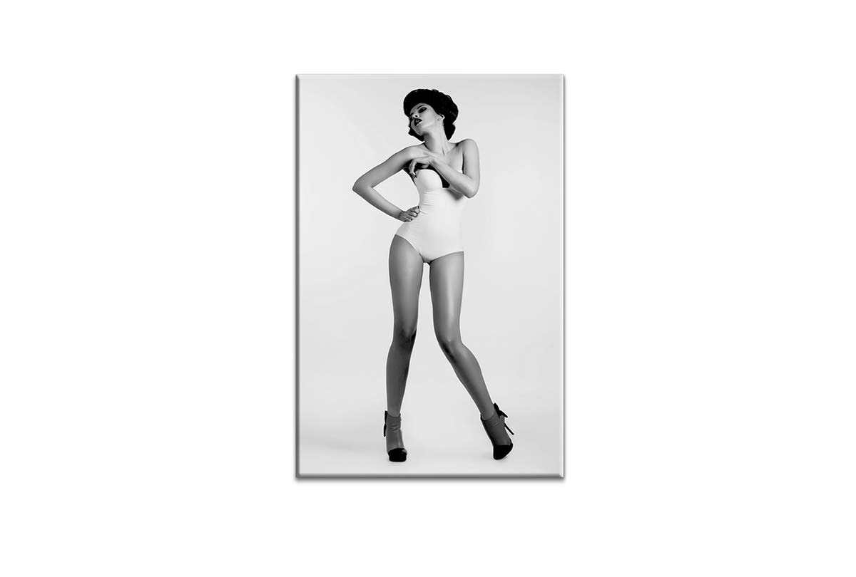 Captivating 1950s Model Fashion Canvas Wall Art Print - Final Touch Decor