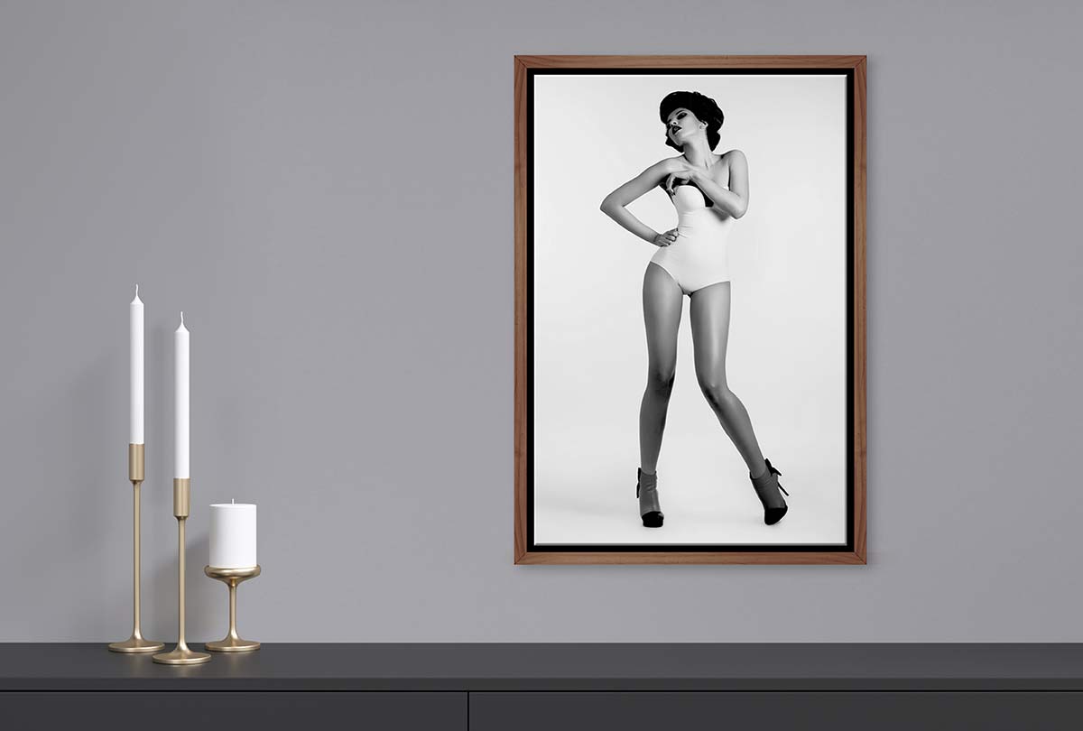 Captivating 1950s Model Fashion Canvas Wall Art Print - Final Touch Decor