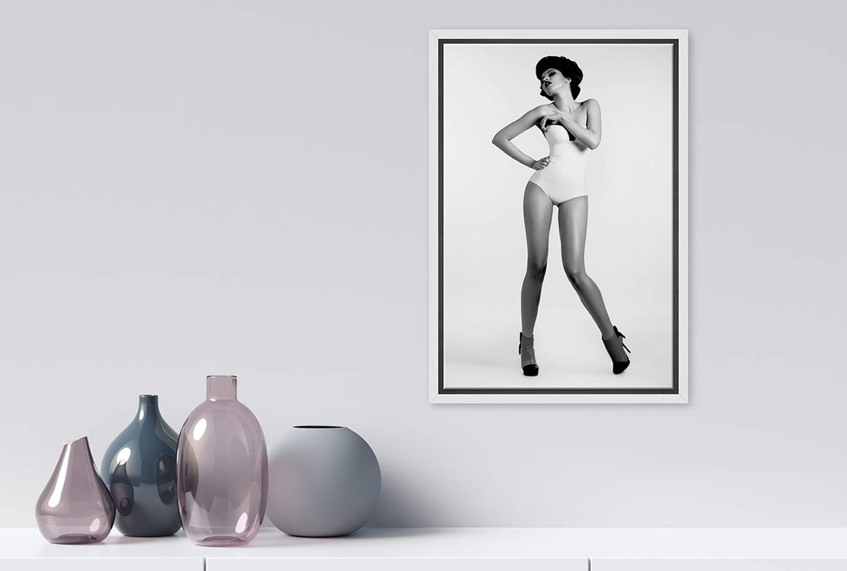 Captivating 1950s Model Fashion Canvas Wall Art Print - Final Touch Decor