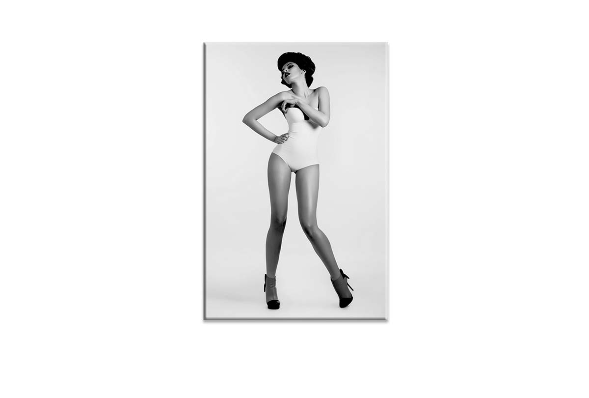 Captivating 1950s Model Fashion Canvas Wall Art Print - Final Touch Decor
