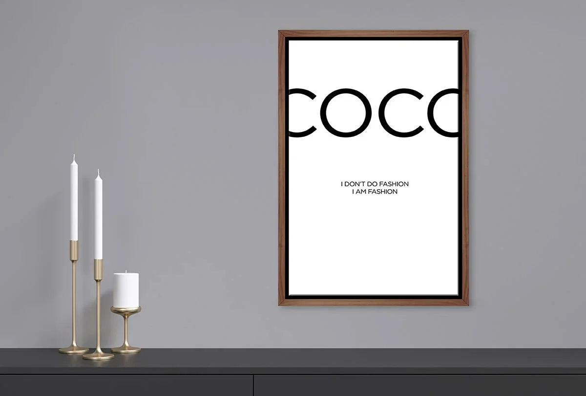 Coco I Am Fashion | Fashion Canvas Wall Art Print - Final Touch Decor