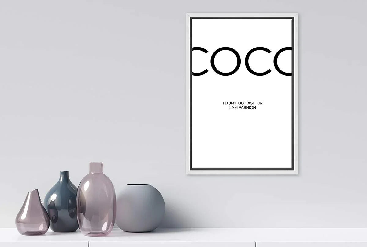 Coco I Am Fashion | Fashion Canvas Wall Art Print - Final Touch Decor