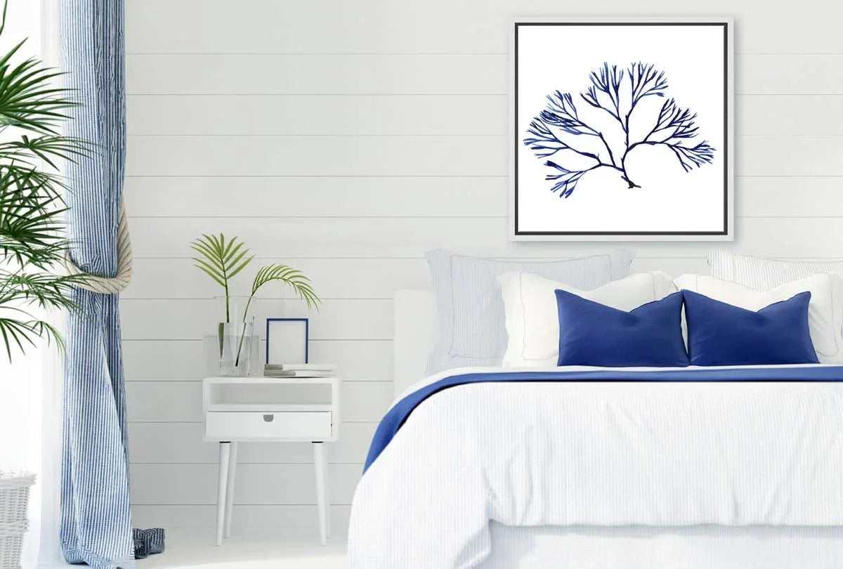 Blue Seaweed 2 | Hamptons Canvas Wall Art Print - Final Touch Decor