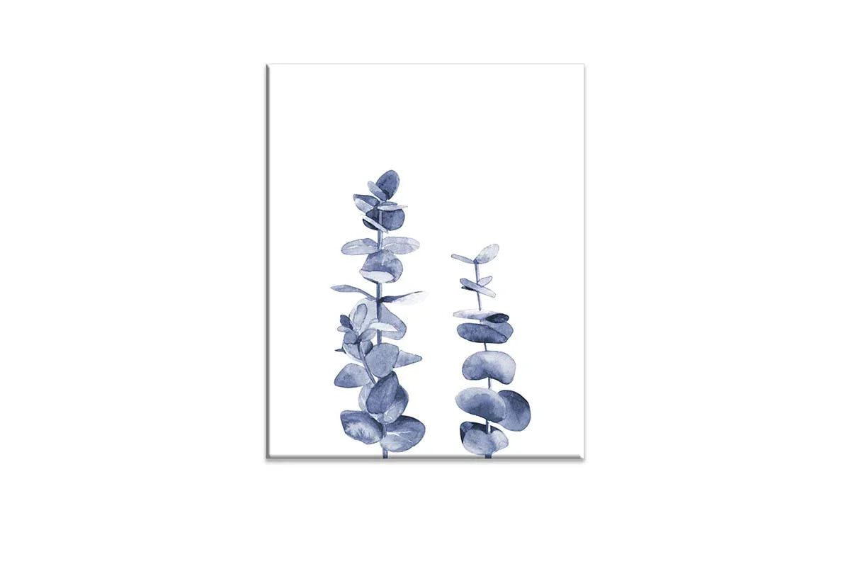 Blue Leaves | Hamptons Canvas Wall Art Print - Final Touch Decor