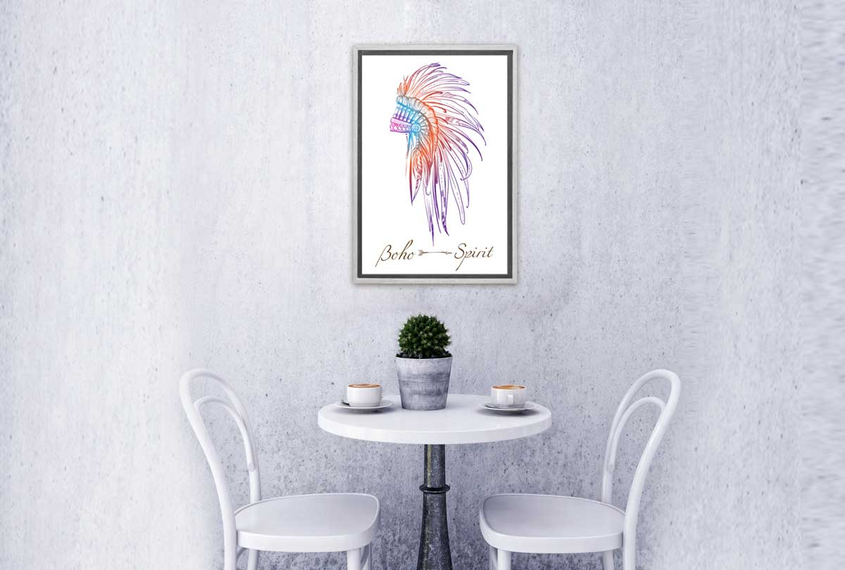 Boho Head Dress 3 | Tribal Canvas Wall Art Print - Final Touch Decor